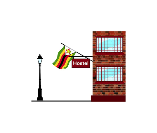 Zimbabwe World Hostels Vector Illustrations | Hostel Buildings & Accommodation Collection