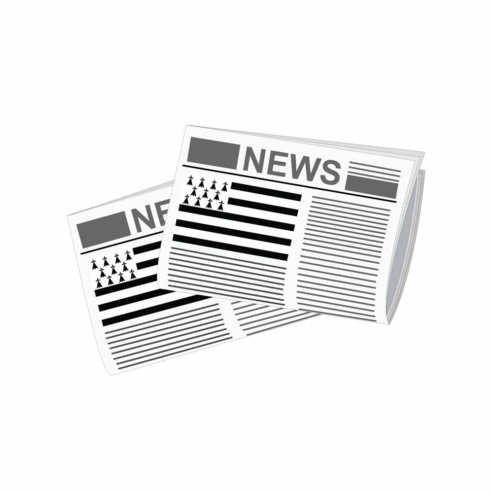 Brittany Newspapers Vector Illustration