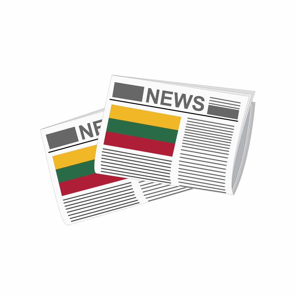Lithuania Newspapers Vector Illustration