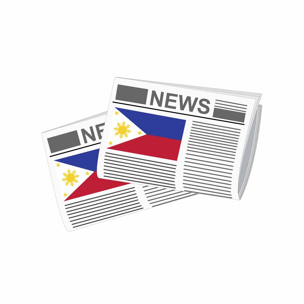 Philippines Newspapers Vector Illustration