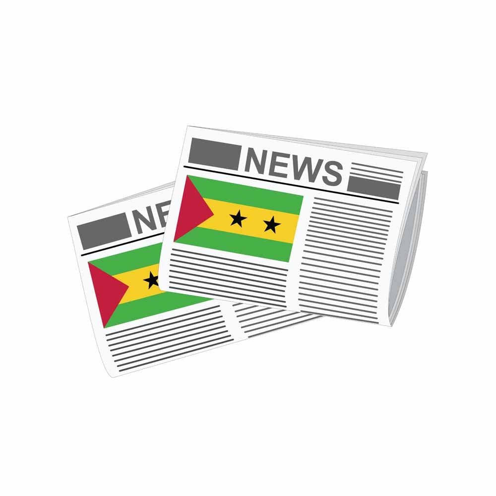 Sao Tome and Principe Newspapers Vector Illustration