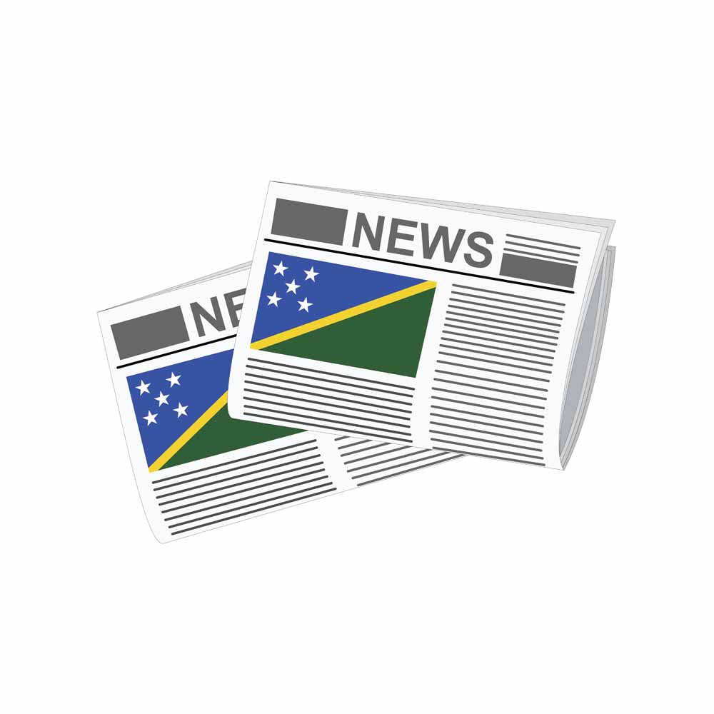 Solomon Islands Newspapers Vector Illustration