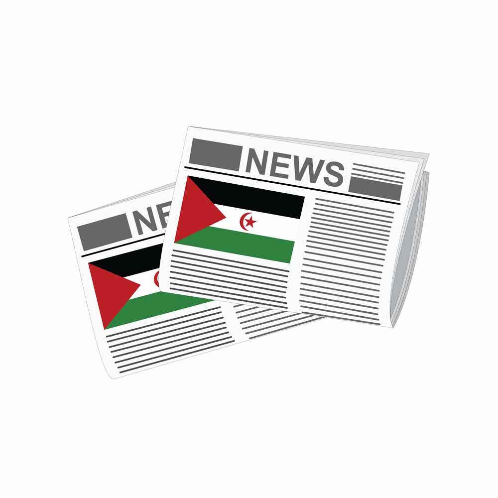 Western Sahara Newspapers Vector Illustration